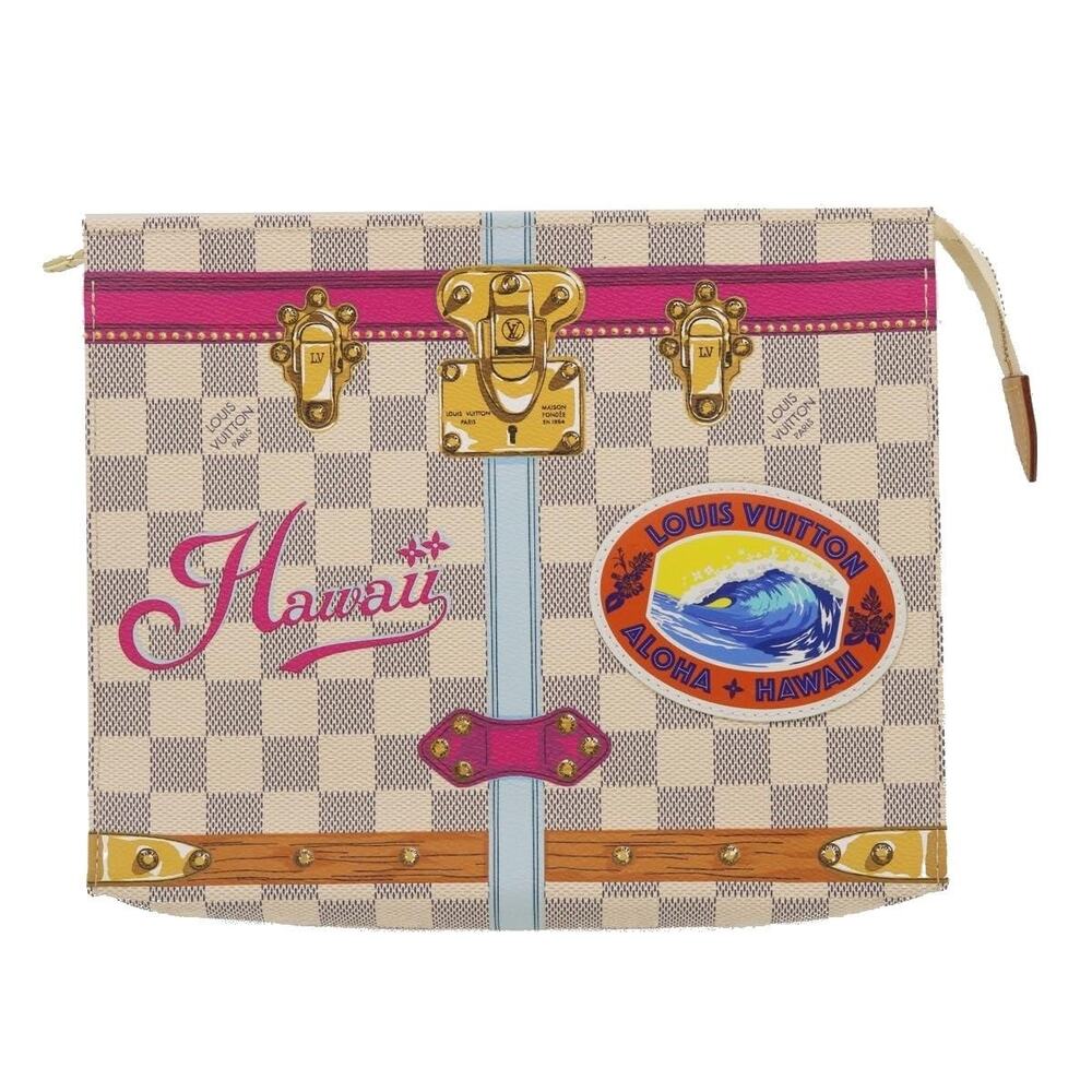 Louis Vuitton Damier Azur Poche Toilette 26 Pouch White